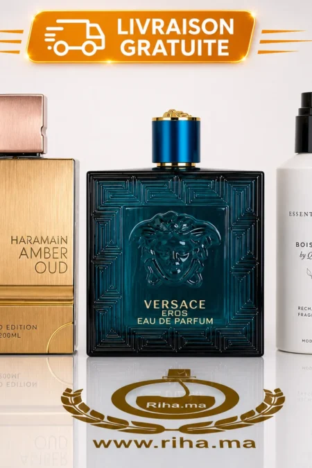 pack decantage — Coffret pack décantage homme avec trois flacons de parfum sur fond noir