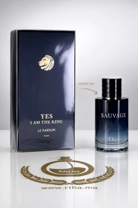 Flacon de parfum Yes I Am The King Le Parfum 100ml Geparlys sur fond noir
