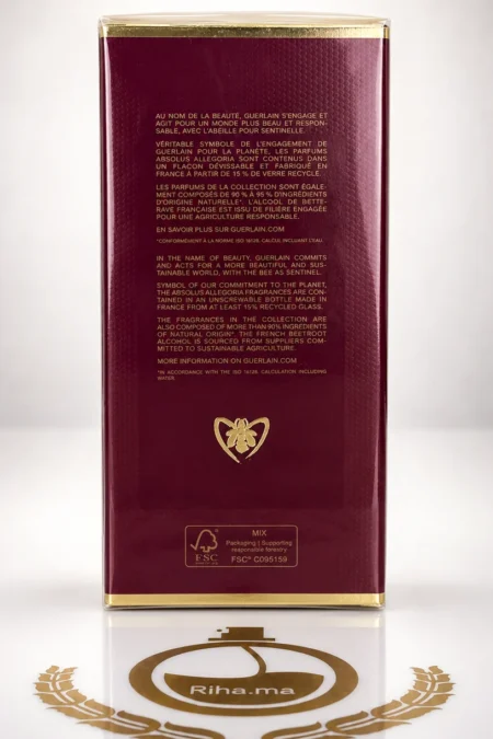 Riha.ma | Vente de Parfum Original Au Maroc Pour Homme Et Femme 34 Flacon de parfum Absolus Allegoria Rose Amira Guerlain sur fond doré — vue 2