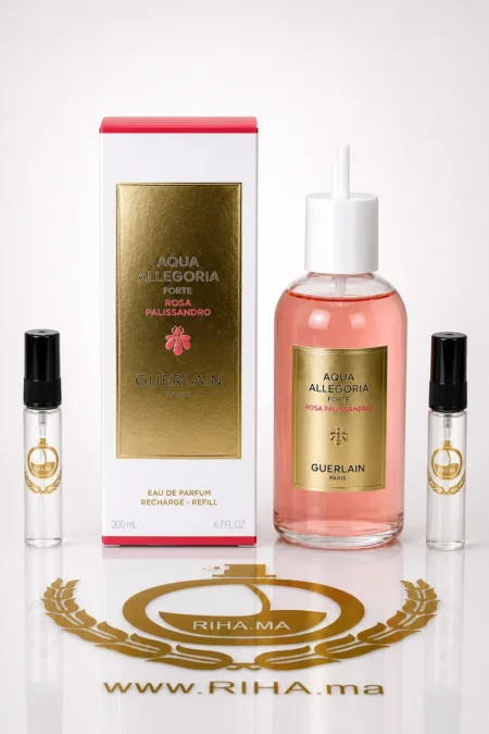 aqua allegoria forte décantage guerlain — Flacon de décantage Aqua Allegoria Forte Rosa Palissandro Guerlain sur fond clair