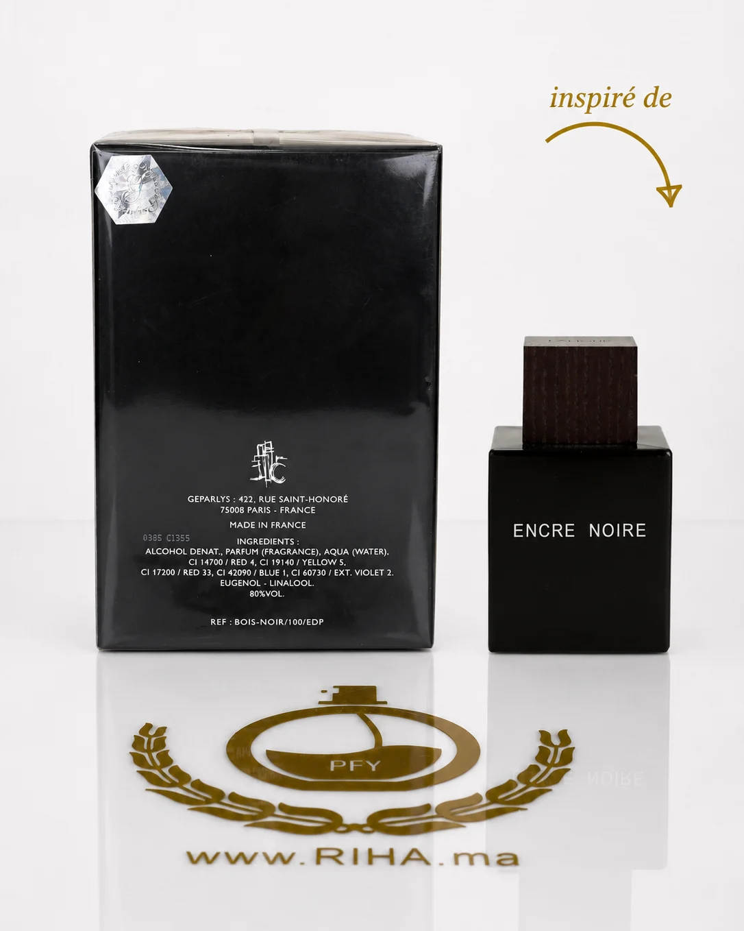BOIS NOIR Collection Privee Geparlys 100ml — photo 2 Flacon de BOIS NOIR Collection Privee Geparlys sur fond sombre élégant — vue 2