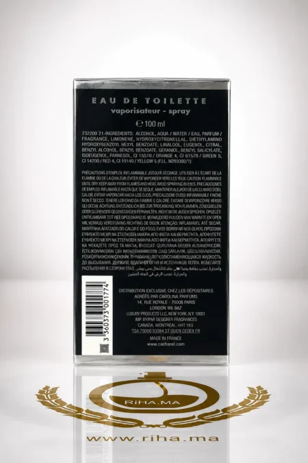 Flacon de parfum Cacharel pour homme sur fond neutre élégant — vue 2