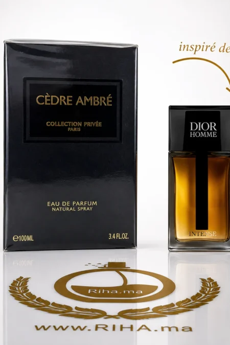 cedre ambre — Flacon de cèdre ambré avec notes de vanille et d'ambre