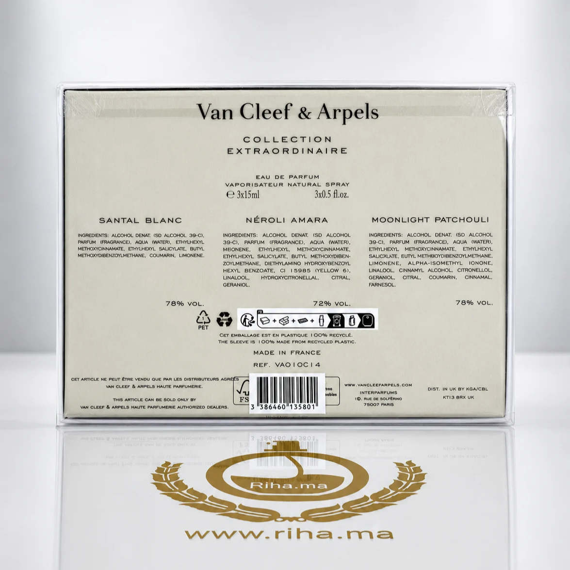 Coffret Van Cleef & Arpels Collection Extraordinaire 3 x 15 ml — photo 2 Coffret van cleef collection extraordinaire 3 flacons 15 ml — vue 2