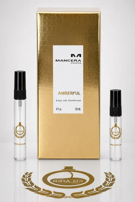 decantage amberful mancera — Flacon de décantage Amberful Mancera posé sur fond élégant