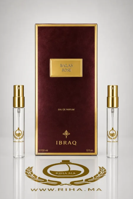 decantage balas rose ibraheem alqurashi — Flacon de décantage Balas Rose Ibraheem AlQurashi de 10ml