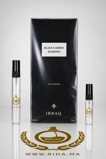 decantage black carbon diamond ibrahim al qurashi — Flacon de décantage black carbon diamond ibrahim al qurashi avec notes orientales