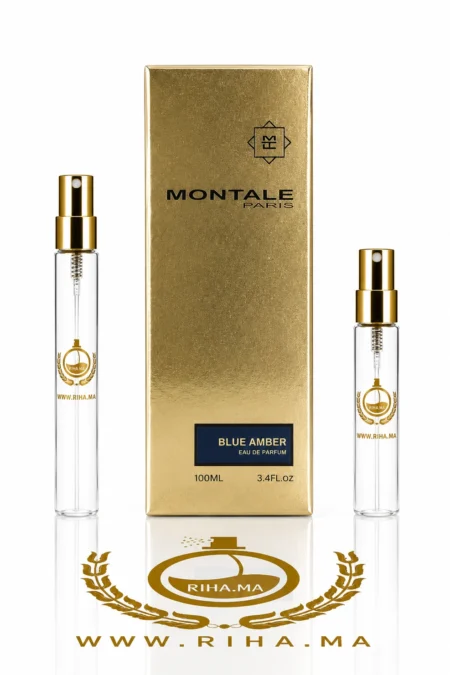 decantage blue amber montale — Flacon de décantage blue amber montale avec notes ambrées