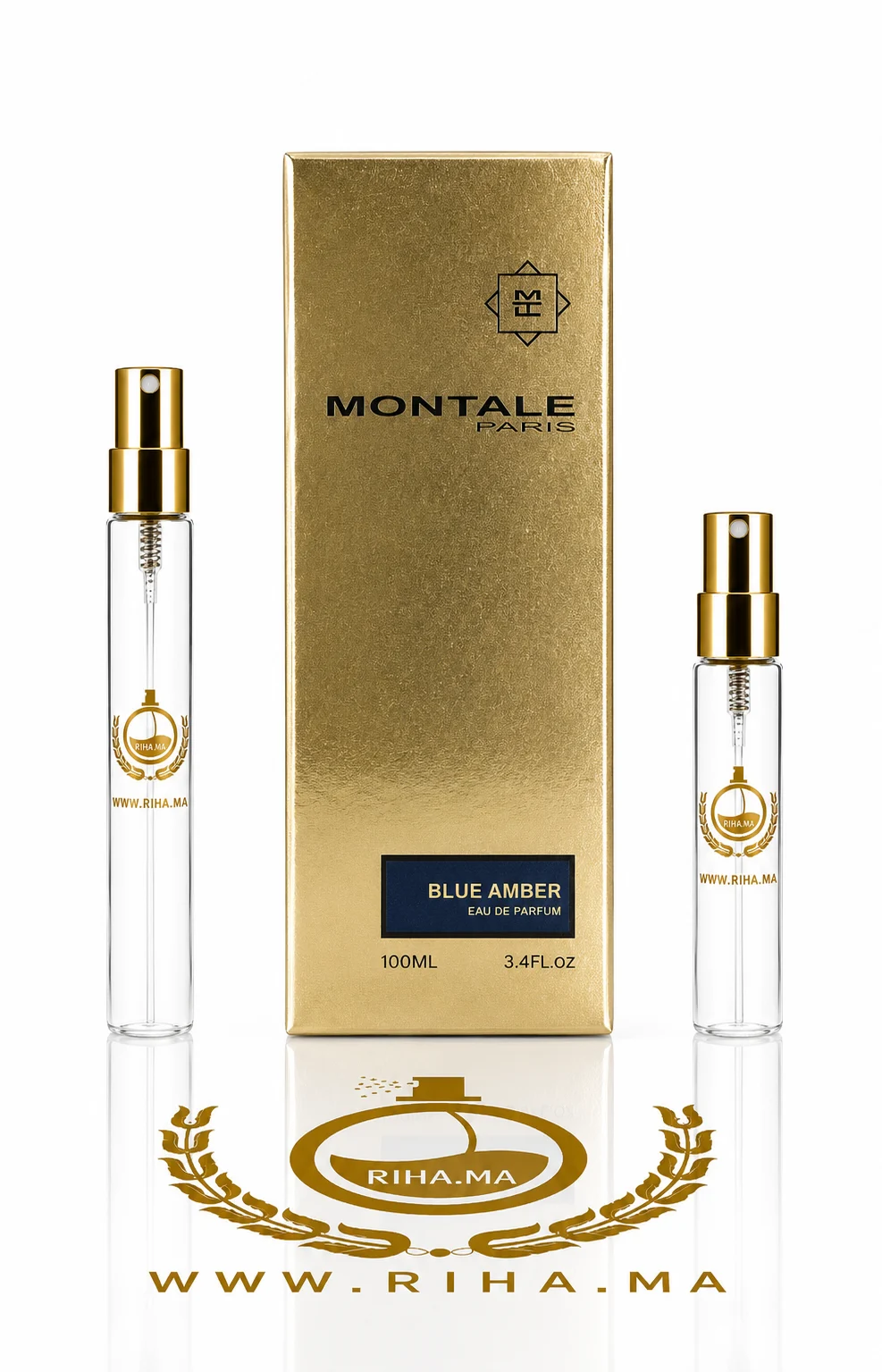 Decantage Blue Amber Montale Eau de Parfum Authentic decantage blue amber montale — Flacon de décantage blue amber montale avec notes ambrées