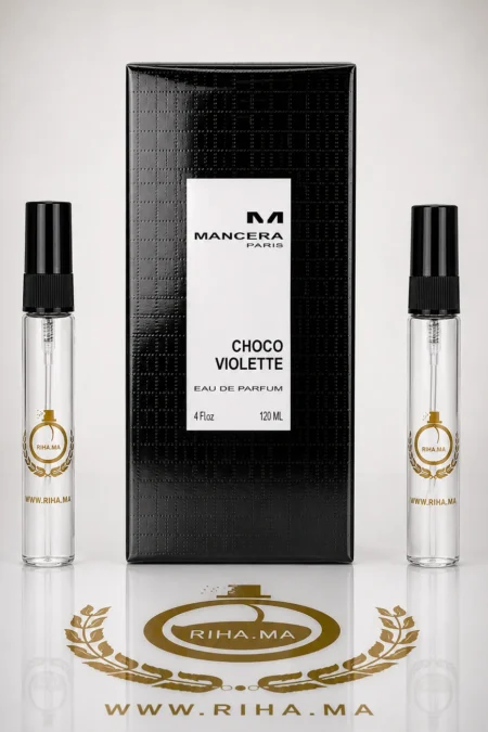 decantage choco violette mancera — Flacon de décantage choco violette mancera avec notes de chocolat