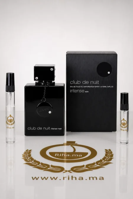 decantage club de nuit intense man armaf — Flacon de décantage club de nuit intense man armaf sur fond sombre