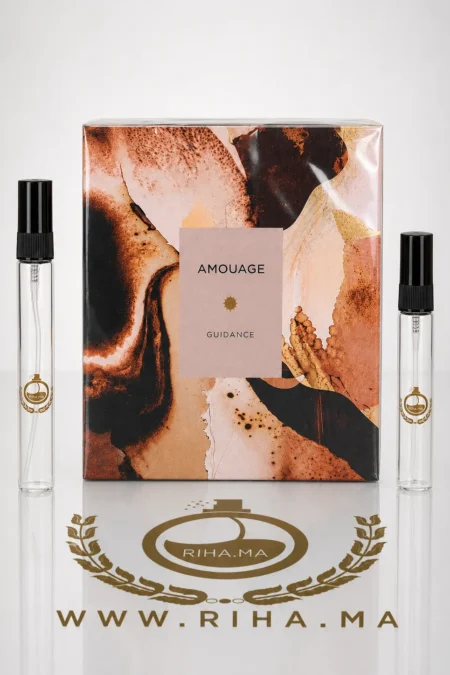 Flacon de decantage guidance amouage en verre ambré
