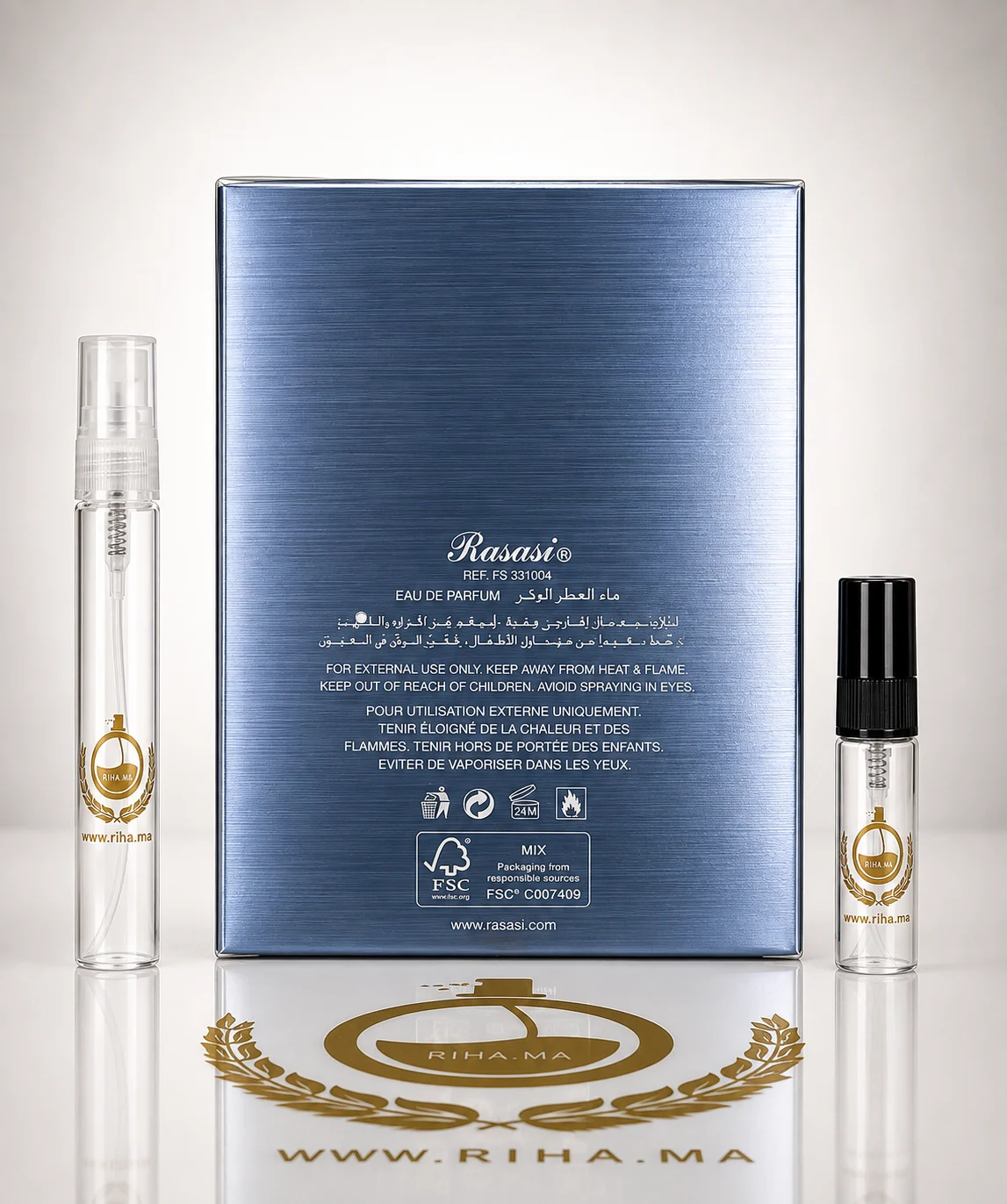 Decantage Hawas Ice for Him Rasasi pour homme Eau de Parfum — photo 2 Flacon de decantage hawas ice de Rasasi pour homme — vue 2