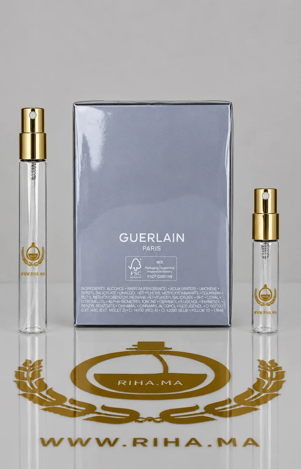Decantage L'Homme Idéal L'Intense Guerlain Pour Homme Authentic — photo 2 decantage lhomme ideal lintense guerlain — Flacon de décantage lhomme ideal lintense guerlain avec notes orientales — vue 2