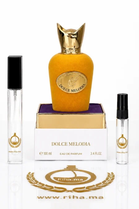decantage sospiro dolce melodia — Flacon de décantage Sospiro Dolce Melodia posé sur fond élégant