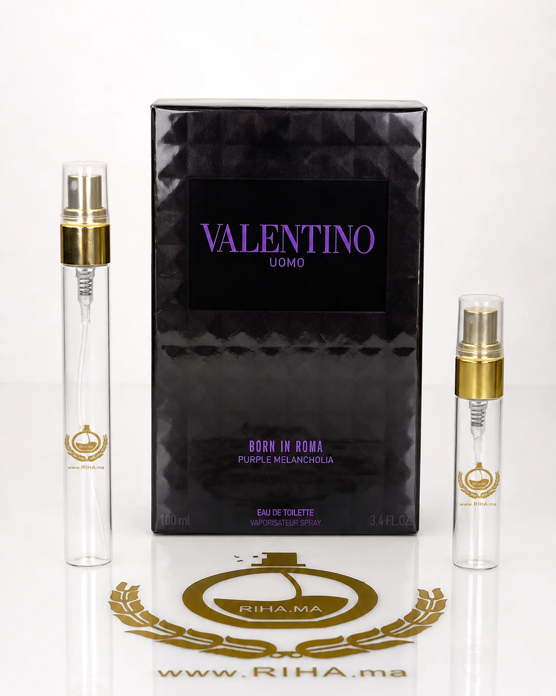 Decantage Valentino Uomo Eau De Parfum Pour Homme decantage valentino uomo — Flacon de décantage Valentino Uomo avec notes orientales