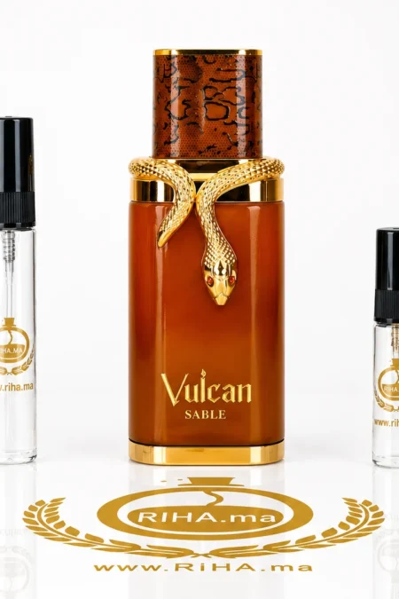 decantage vulcan sable french avenue — Flacon de décantage vulcan sable french avenue posé sur fond sombre