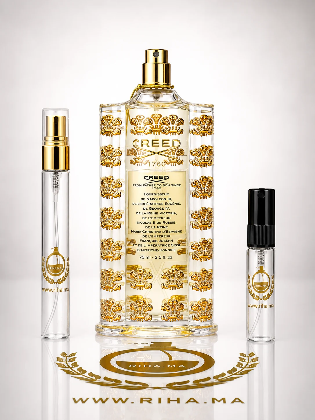 Decantage White Amber Creed — photo 2 Flacon de decantage white amber creed posé sur fond élégant — vue 2