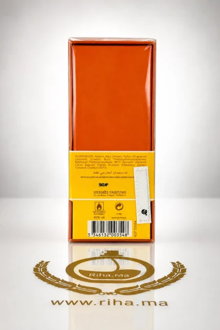 Flacon d'eau de néroli doré Hermès sur fond doré — vue 2