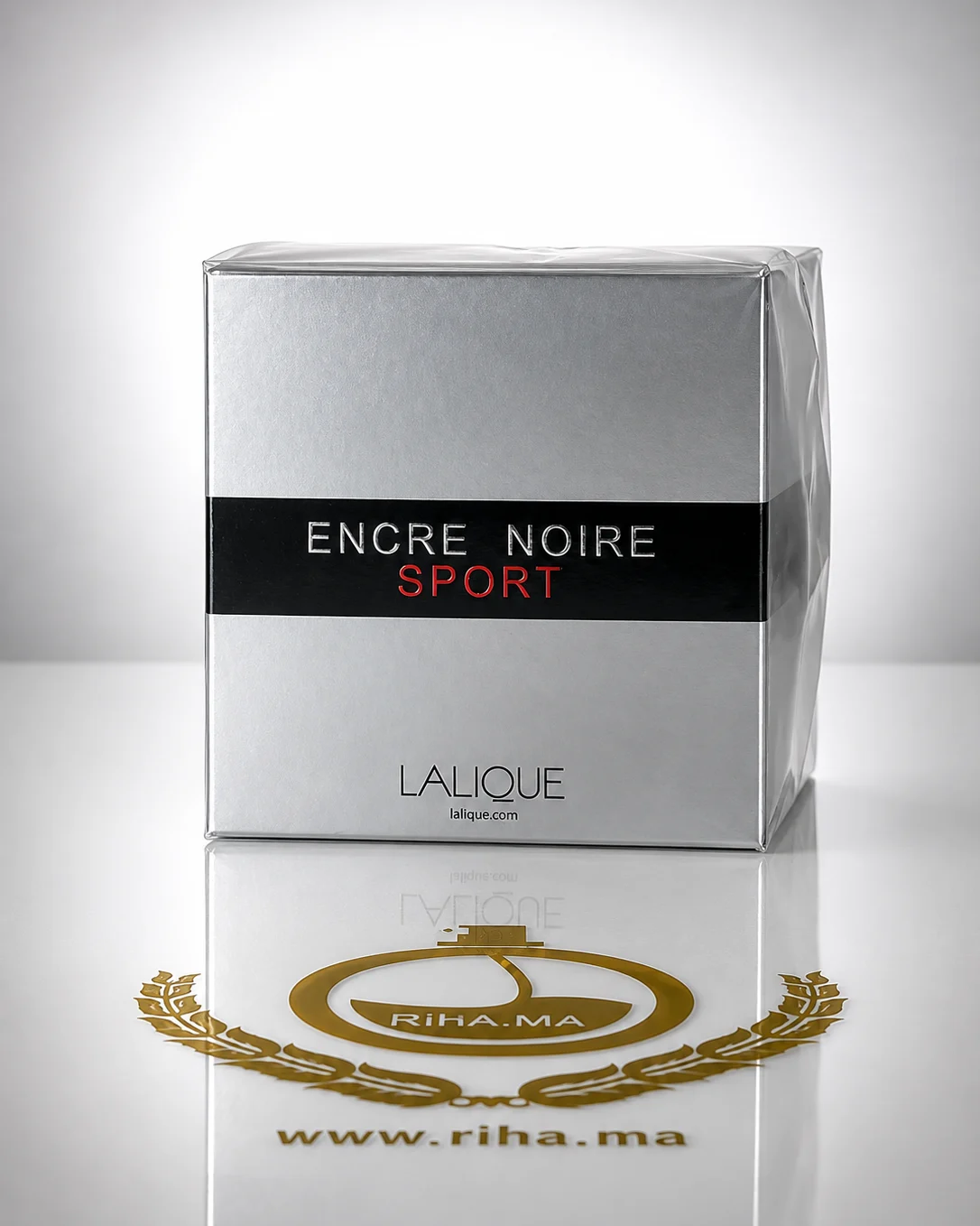 Encre Noire Sport Lalique Eau de toilette 100ml Flacon de Encre Noire Sport Lalique eau de toilette sur fond sombre