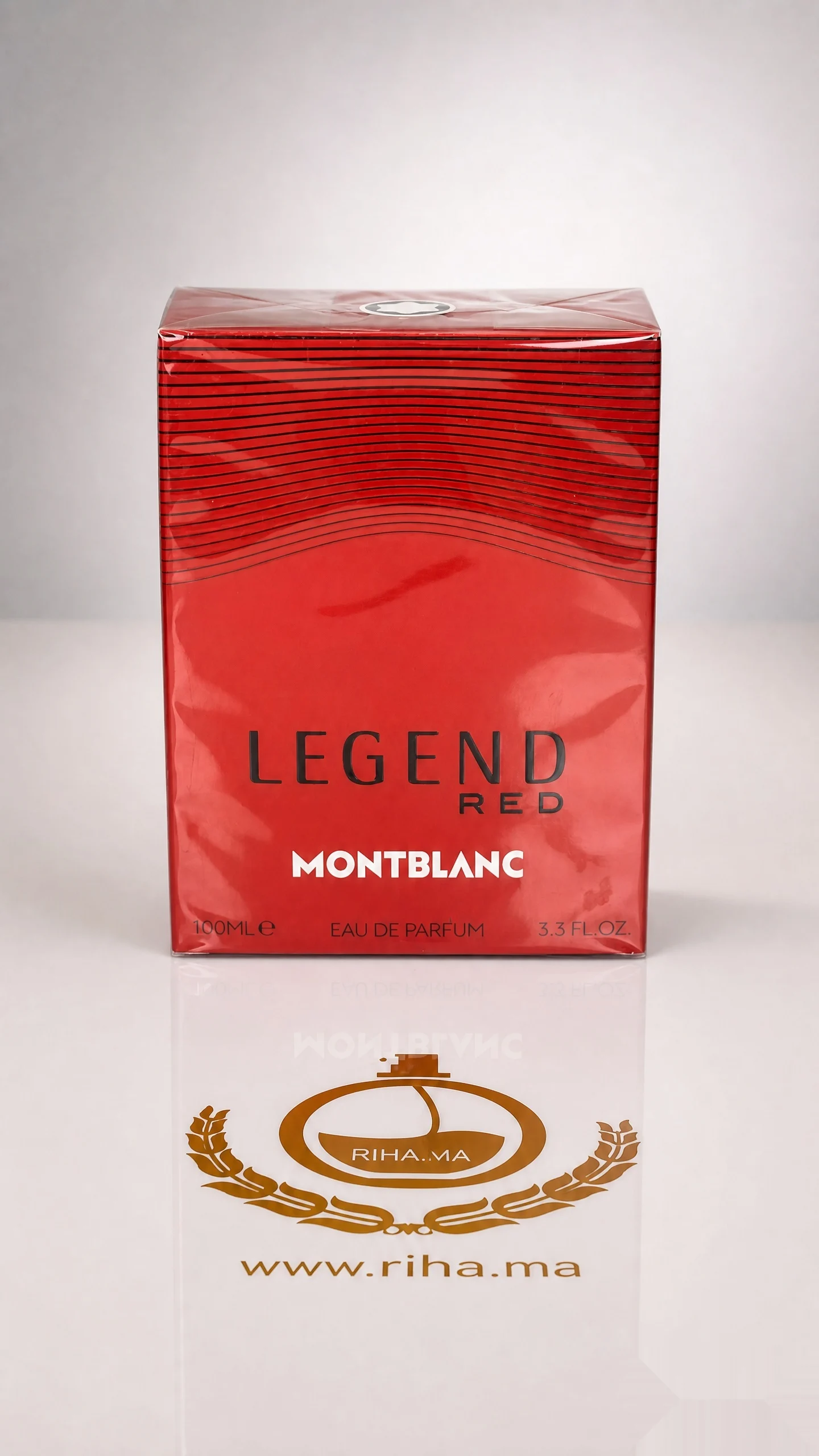 Montblanc Legend Red Eau de Parfum 100ml Flacon de parfum Montblanc Legend Red sur fond élégant