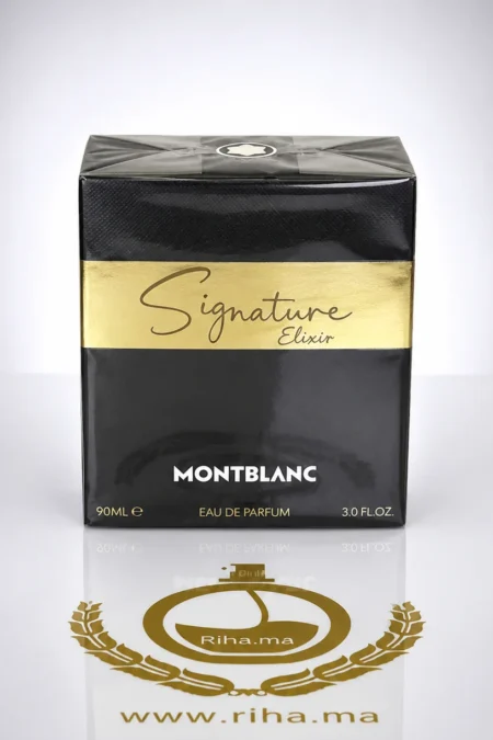 Flacon de parfum Montblanc Signature Elixir élégant en verre