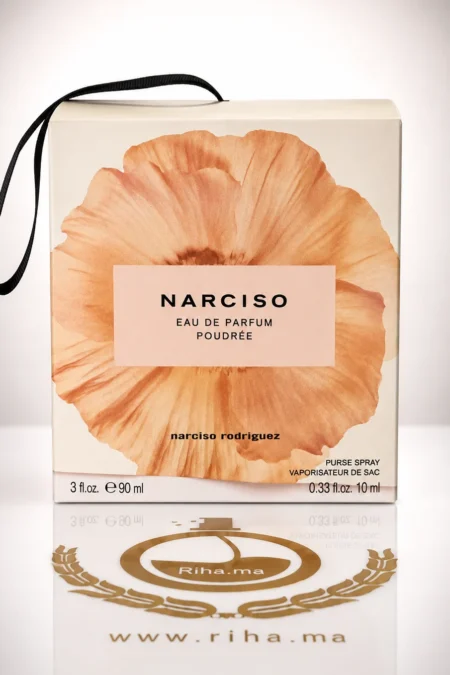 Coffret de parfum narciso rodriguez avec flacon poudré élégant