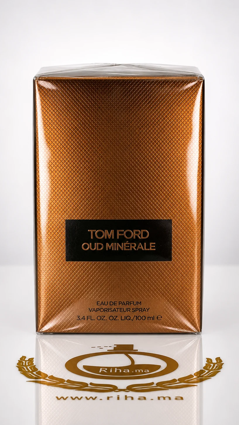 Oud Minérale Tom Ford Eau De Parfum Pour Homme 100ML Flacon de parfum oud minerale tom ford sur fond sombre