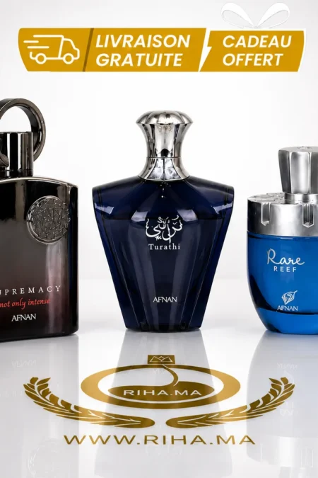pack decantage afnan — Pack décantage Afnan homme avec trois flacons de parfum