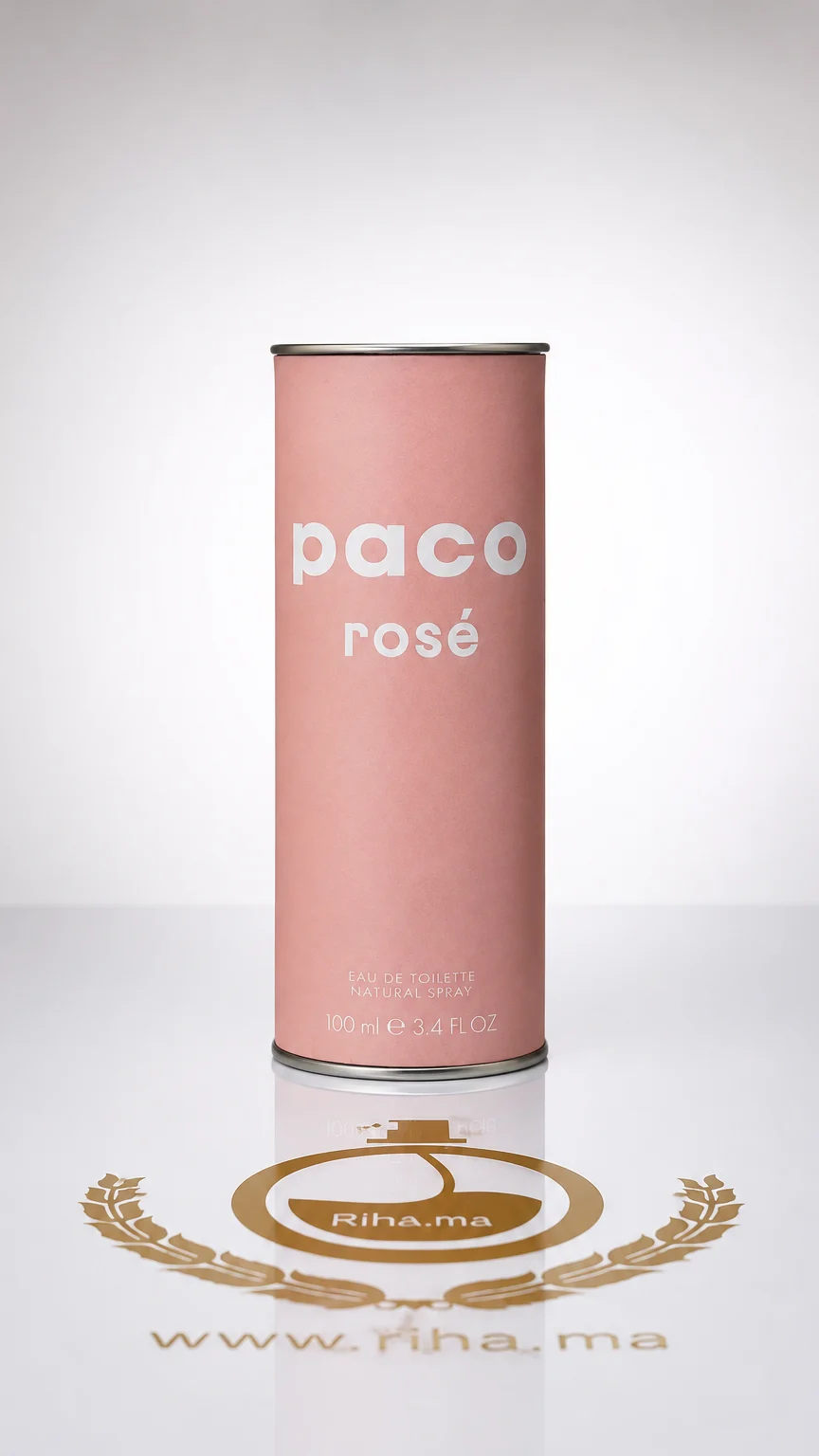 Paco Rosé Eau De Toilette Pour Femme 100ml Flacon de parfum paco rosé pour femme sur fond rose élégant