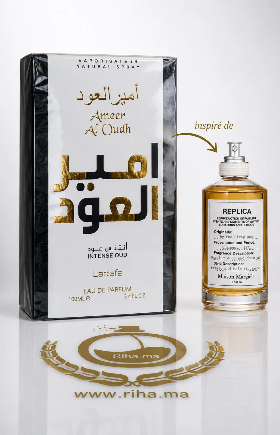 Parfums Ameer Al Oudh Intense Oud Lattafa Eau De Parfum 100ml Flacon de parfums ameer al oudh intense oud lattafa sur fond sombre