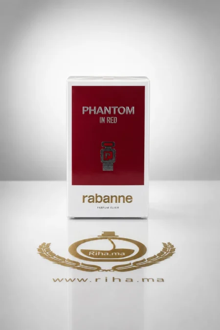 Flacon de phantom in reo rabanne posé sur fond noir élégant