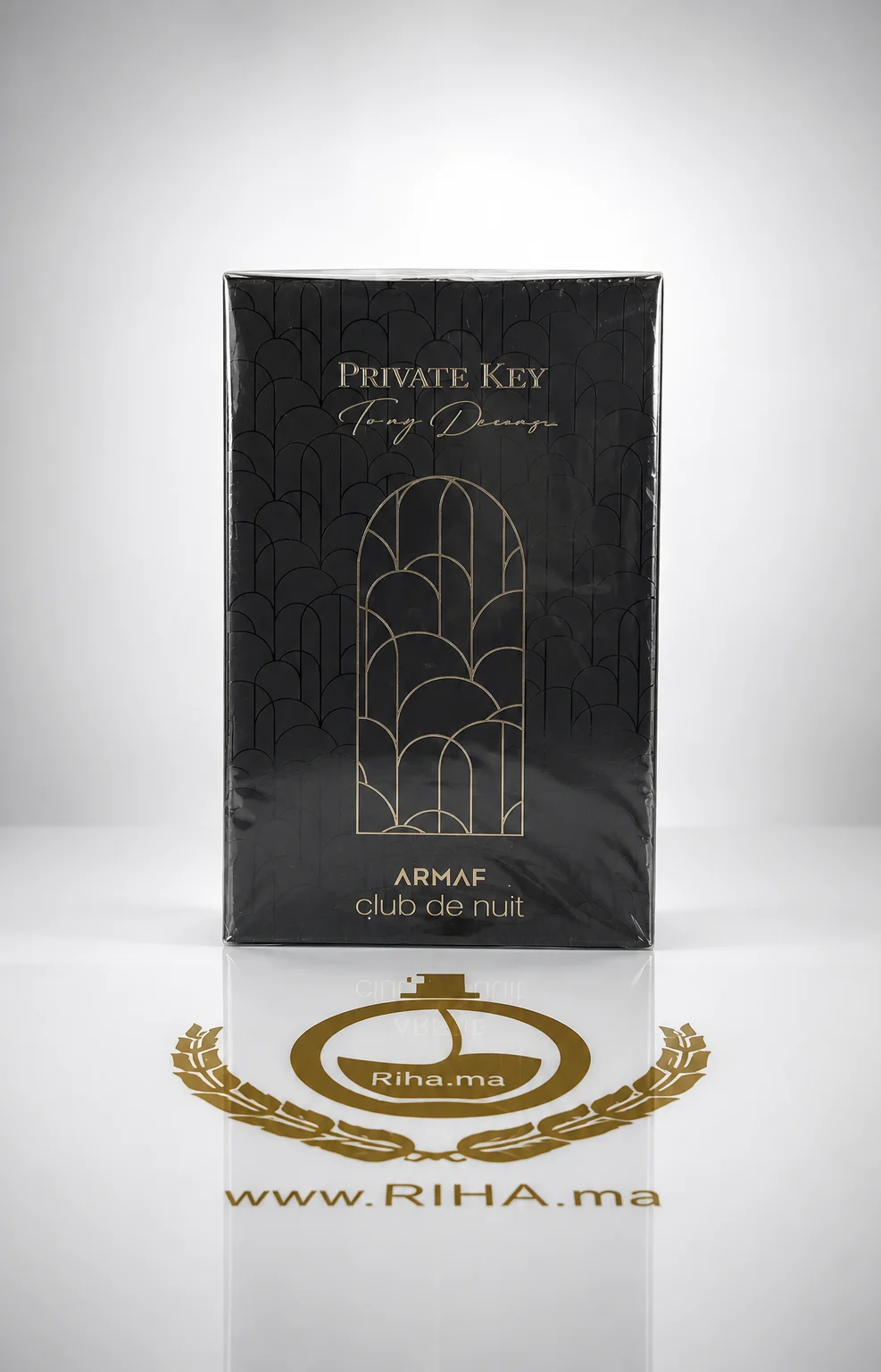 Private Key Club de nuit Armaf Eau de parfum Flacon de parfum Private Key Club de nuit Armaf sur fond sombre
