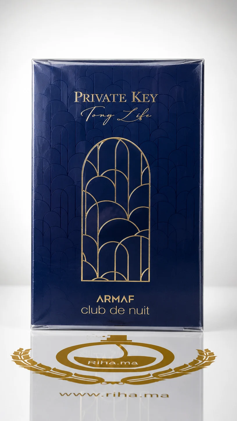Private Key To My Life club de nuit Armaf 100ml Flacon de private key to my life club de nuit Armaf posé sur fond sombre