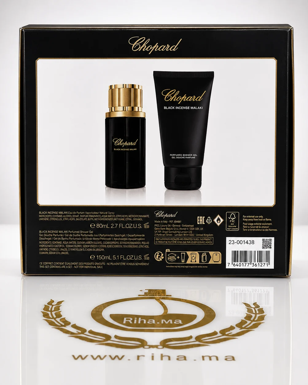 Coffret Chopard Black Incense Malaki Eau de parfum 100ml — photo 2 Coffret Chopard Black Incense Malaki Eau de parfum 100ml — parfum de luxe au Maroc — vue 2