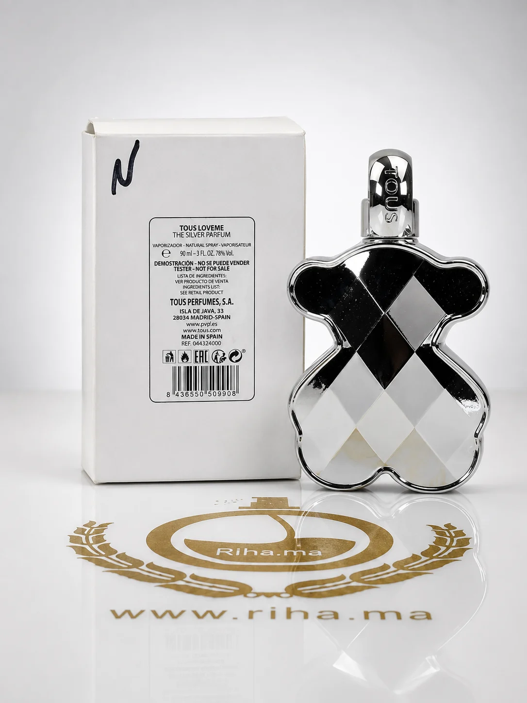 Tester Tous loveme The Silver pour femme 90ml Tester Tous loveme The Silver pour femme 90ml — parfum de luxe au Maroc