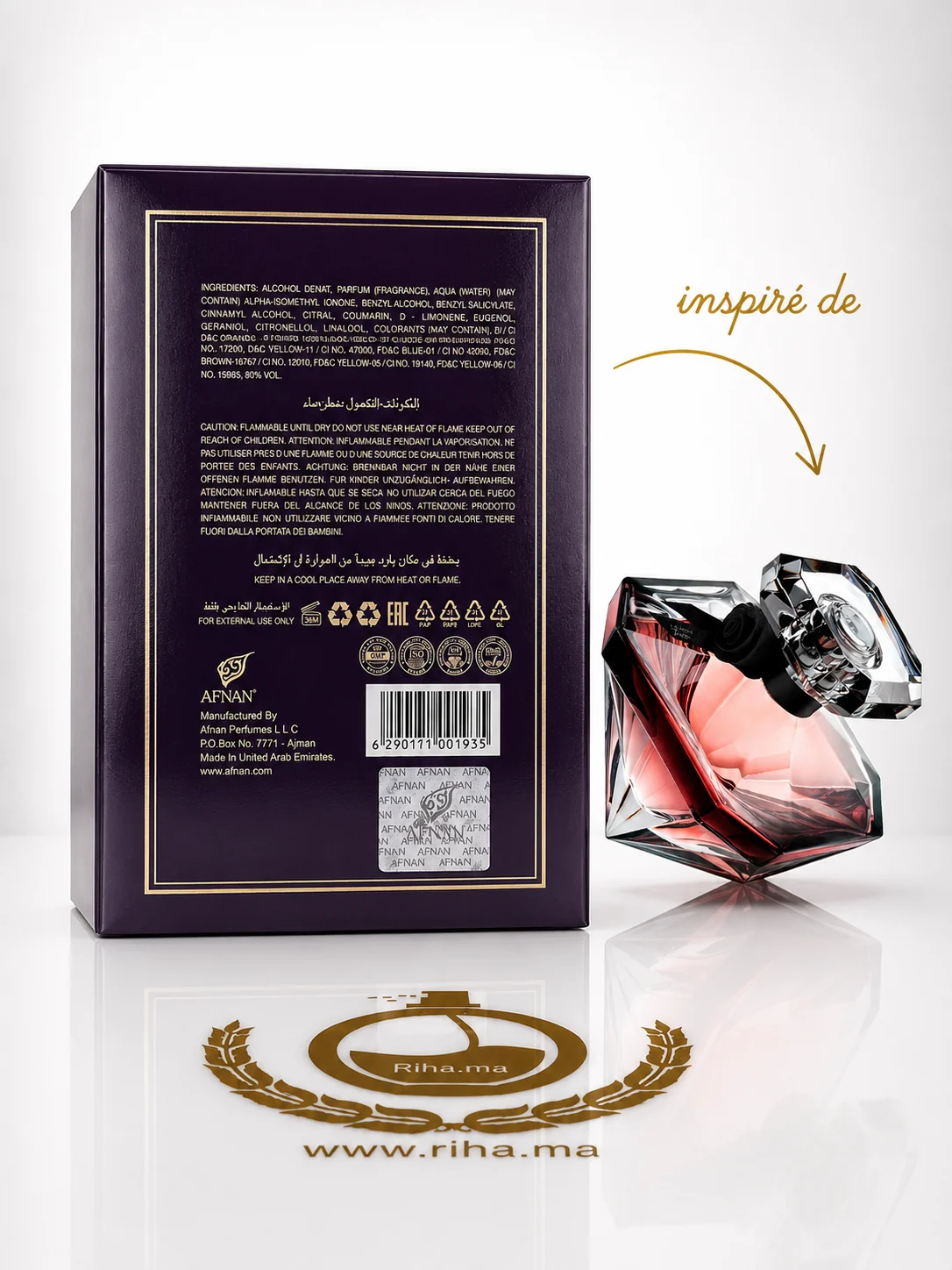 Modest Deux Afnan Eau De Parfum pour femme 100ml — photo 2 Modest Deux Afnan Eau De Parfum pour femme 100ml — parfum de luxe au Maroc — vue 2