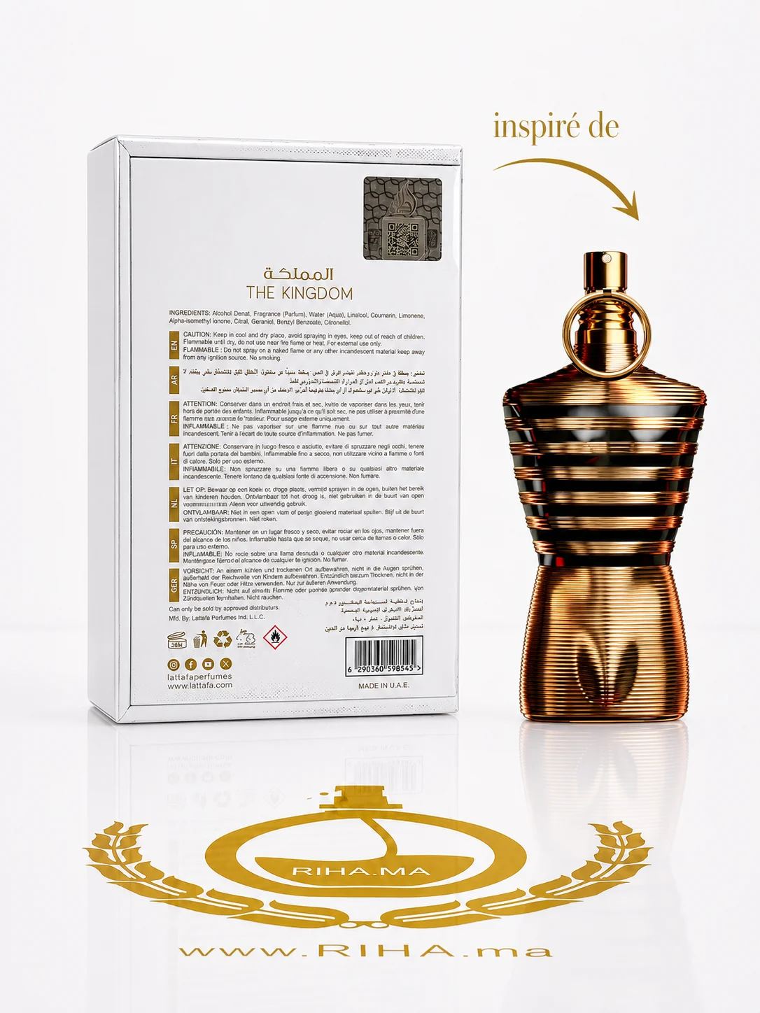 The Kingdom For Men Lattafa – Eau de Parfum 100ml — photo 2 The Kingdom For Men Lattafa – Eau de Parfum 100ml — parfum de luxe au Maroc — vue 2