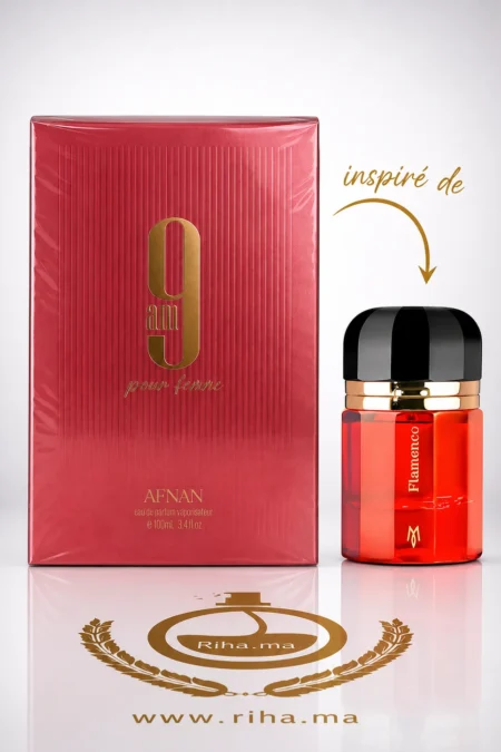 9Am Pour Femme Afnan Eau De Parfum Vaporisateur 100ml original — parfum de luxe au Maroc