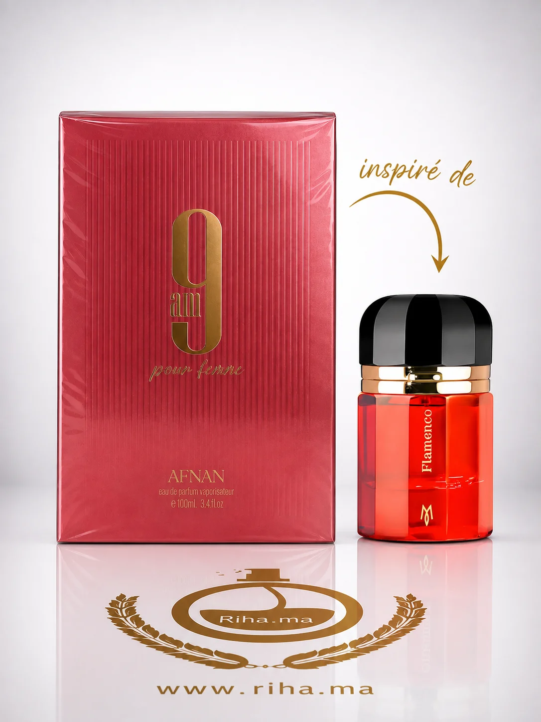 9Am Pour Femme Afnan Eau De Parfum Vaporisateur 100ml original 9Am Pour Femme Afnan Eau De Parfum Vaporisateur 100ml original — parfum de luxe au Maroc