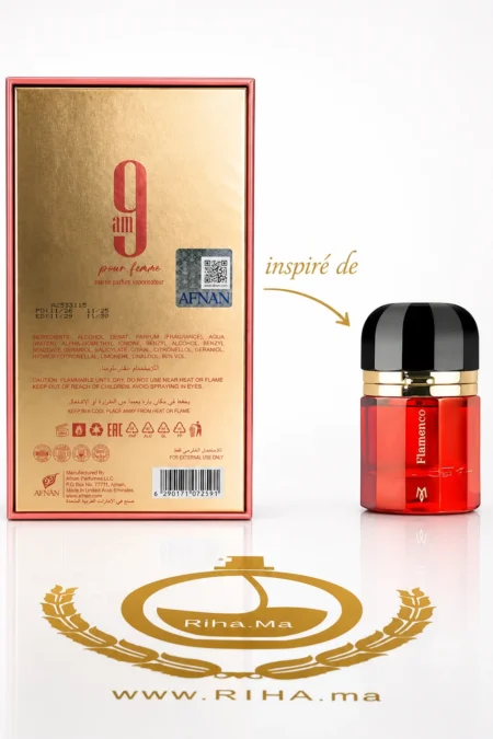 9Am Pour Femme Afnan Eau De Parfum Vaporisateur 100ml original — parfum de luxe au Maroc — vue 2