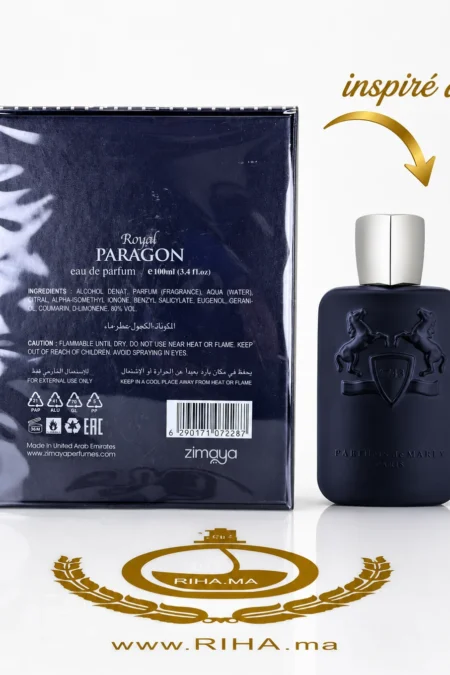 Flacon de Royal Paragon Zimaya sur fond doré élégant — vue 2