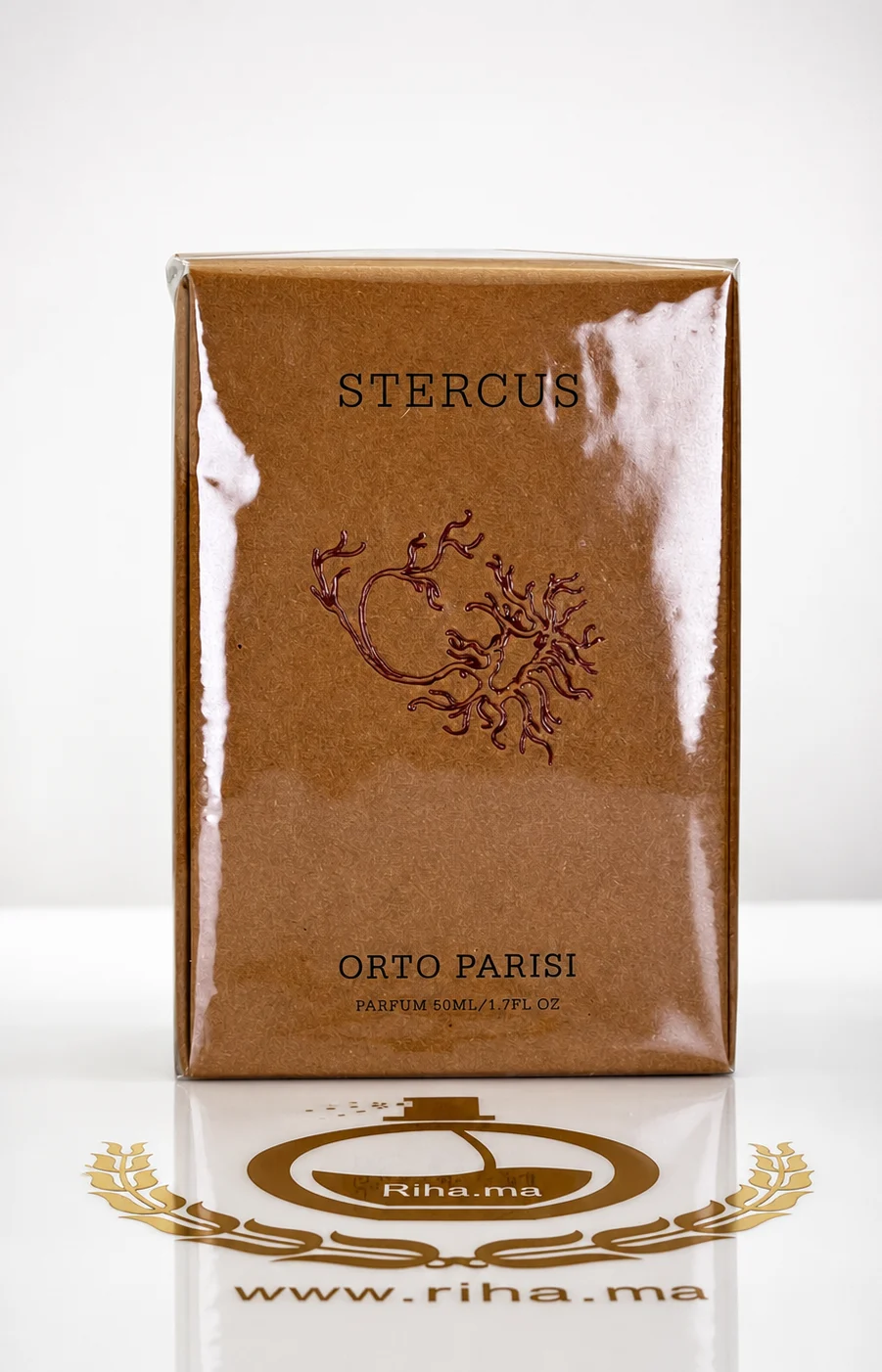 Stercus Orto Parisi Le Parfum Pour Homme 50ML Flacon de parfum Stercus Orto Parisi sur fond sombre élégant