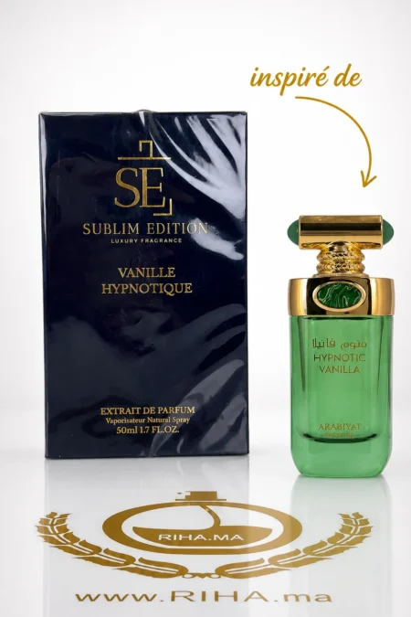 sublim edition vanille hypnotique — Flacon de parfum vanille hypnotique avec reflets dorés