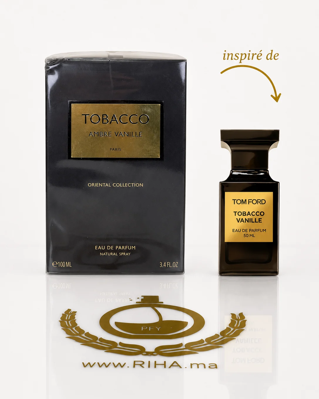 Tobacco Ambre Vanille Geparlys Eau De Parfum 100ml Flacon de parfum tobacco ambre vanille geparlys sur fond sombre