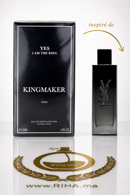 Flacon de parfum Yes I Am The King Kingmaker sur fond sombre