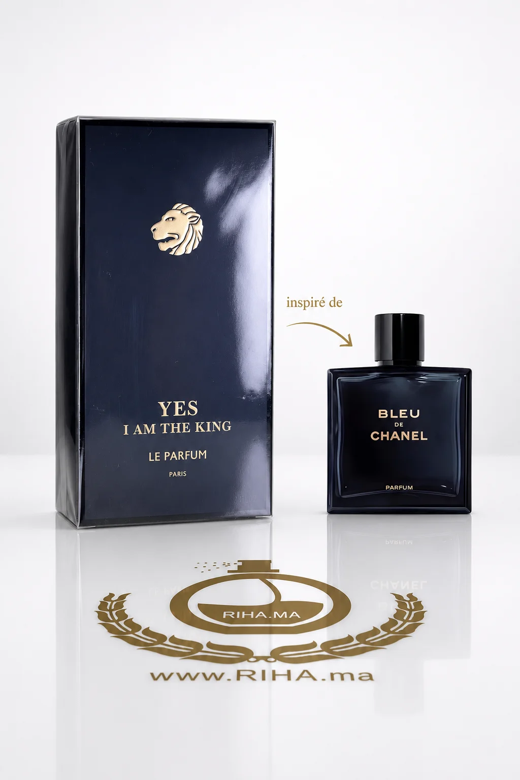 yes i am the king le parfum 100ml -geparlys Flacon de parfum Yes I Am The King posé sur fond sombre