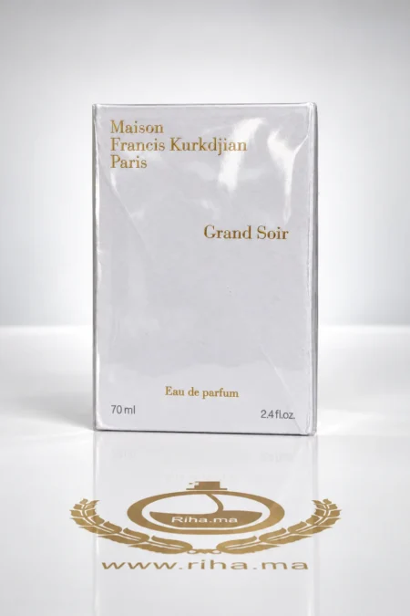 Flacon Grand Soir Maison Francis Kurkdjian 70 ml sur fond ambré