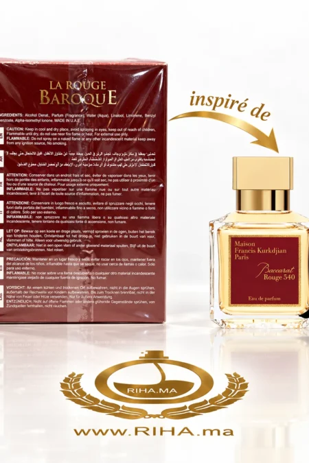 Flacon La Rouge Baroque Extreme 100 ml sur fond doré élégant — vue 2