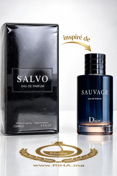 Flacon de parfum Salvo Maison Alhambra pour homme sur fond sombre